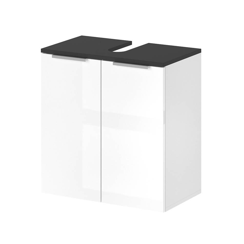 WASCHBECKENUNTERSCHRANK Otis Weiß Hochglanz 58 x 60 cm - Weiß Hochglanz, Holzwerkstoff (58/60/33cm) - Vicco