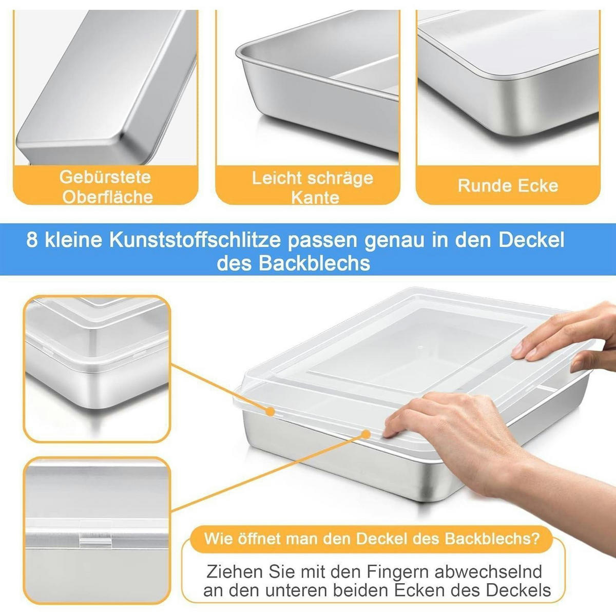 BACKFORM mit Deckel 31 x 24 x 5 cm Edelstahl jetzt nur online XXXLutz.de