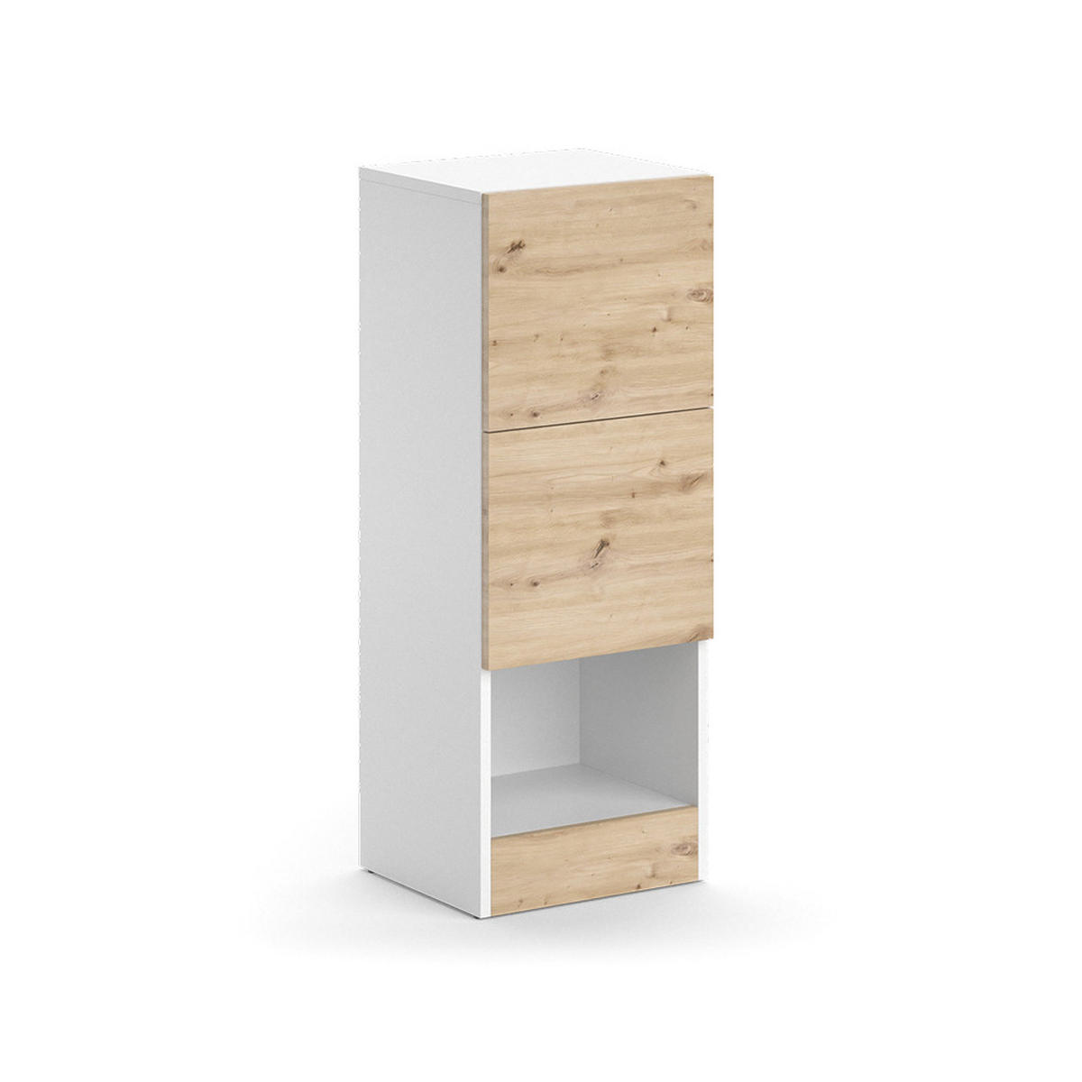 MIDISCHRANK Alf Weiß 35 x 92 cm mit 2 Schubladen - Weiß, Holzwerkstoff (35/92/30.2cm) - Vicco