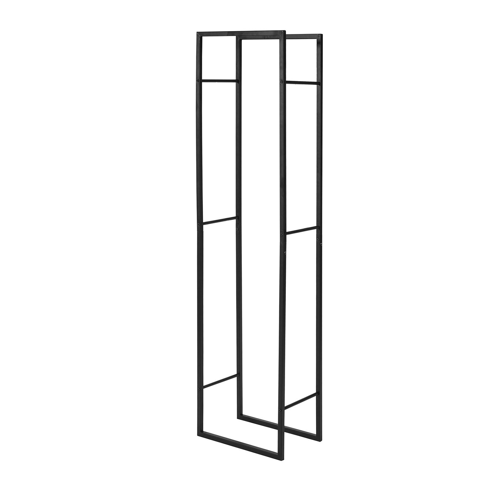 KAMINHOLZREGAL - Schwarz, Metall (45/170/30cm) - SoBuy