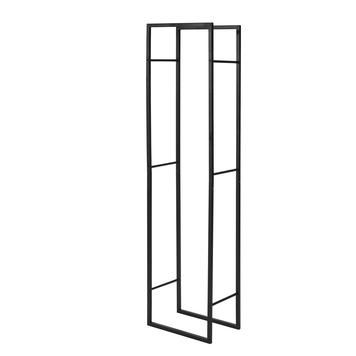 KAMINHOLZREGAL - Schwarz, Metall (45/170/30cm) - SoBuy