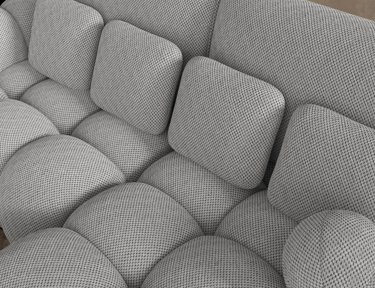 ECKSOFA COVELION L-Form – Schlaffunktion, Bettkasten, Wellenfederung, HR-Kaltschaum, inkl. Kissen, moderner Wohnkomfort - Grau, Kunststoff (167/260cm) - Wohnideebilder