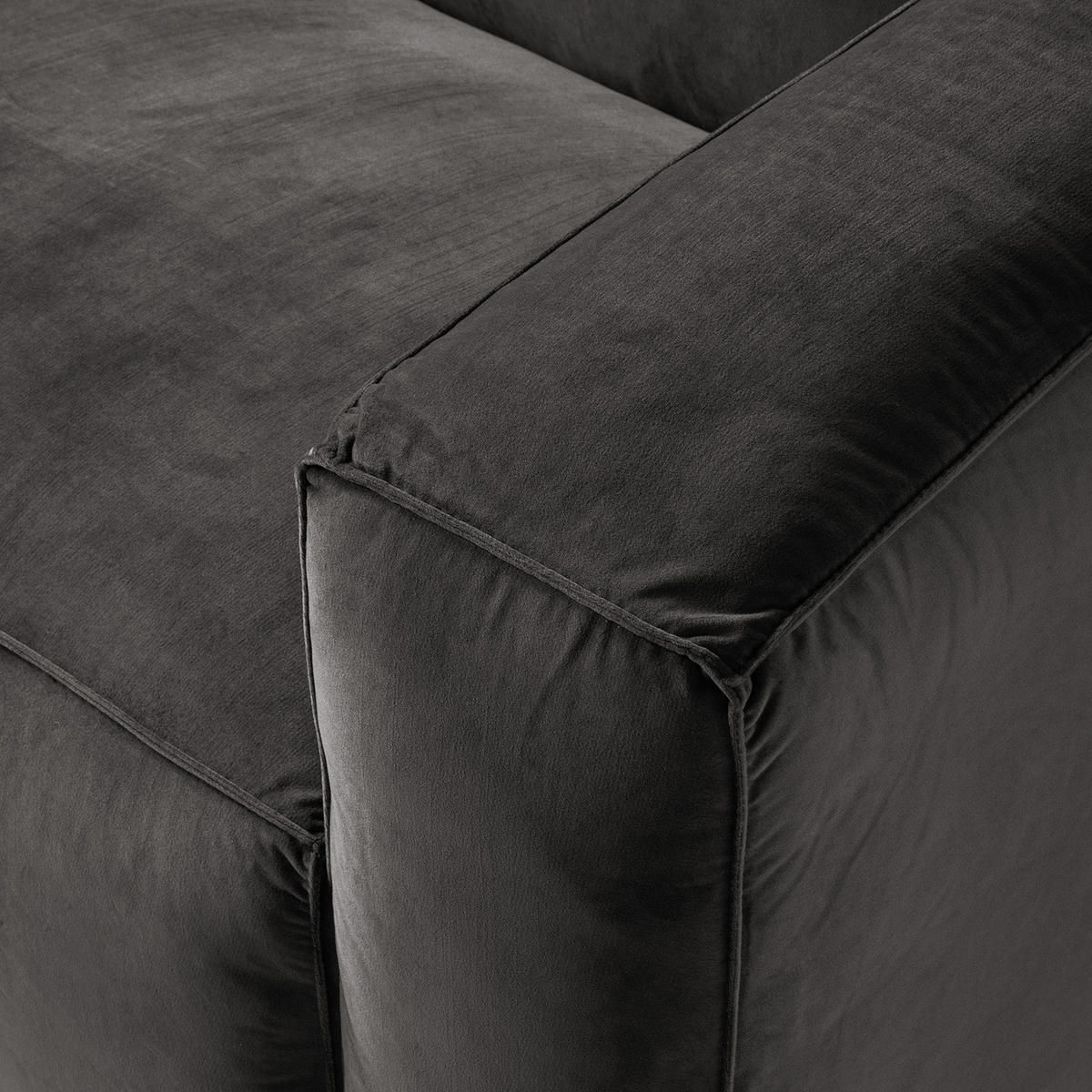 3-SITZER SOFA - Dunkelgrau, Textil (240/75/96cm) - home24