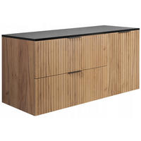 WASCHBECKUNTERSCHRANK FLOW + Platte Eiche Craft 100/57/46 cm - Eichefarben, Holzwerkstoff (100/57/46cm) - Rodan