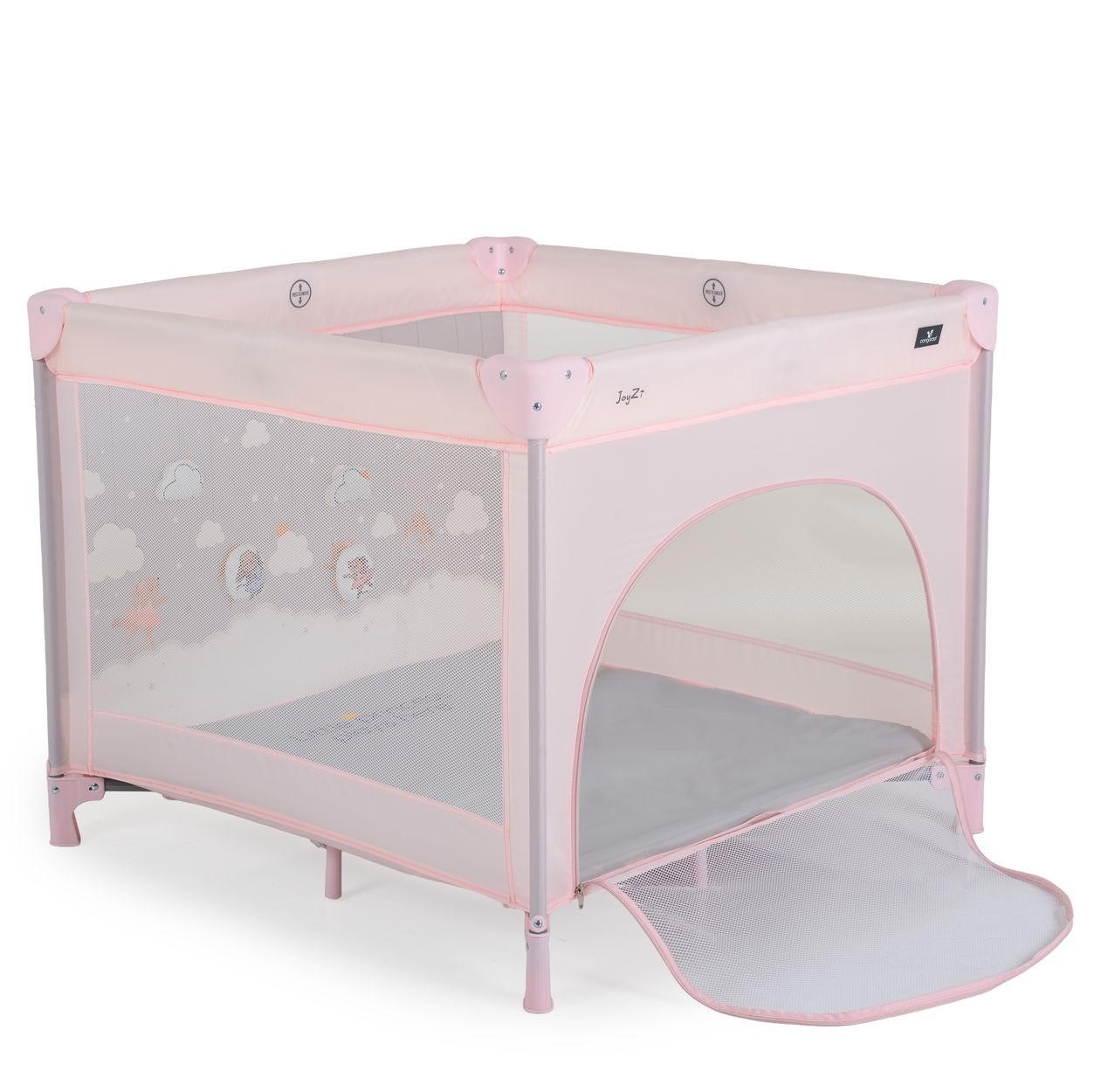 LAUFSTALL Joyzi rosa 90 x 90 cm, Matratze, Tragetasche, vier Plüschfiguren, faltbar - Rosa, Metall (90/74/90cm) - Cangaroo