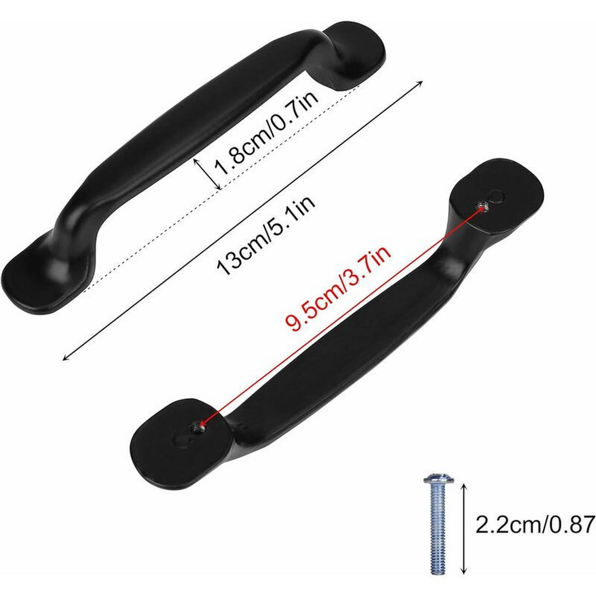 MÖBELGRIFF 20er-Set 96 mm Aluminium - Schwarz, Metall (1.8/1.8/13cm)