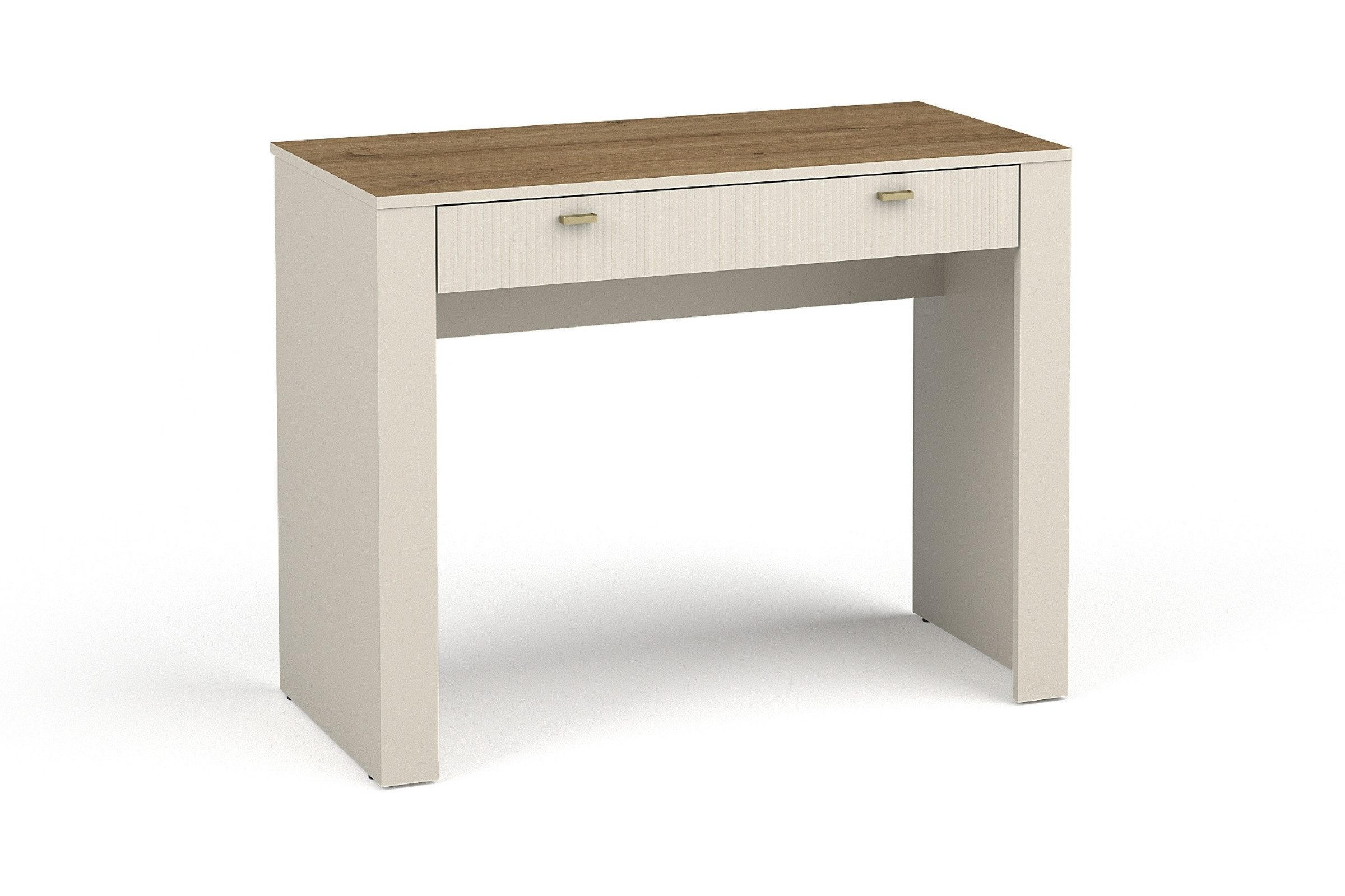 SCHMINKTISCH MONI 10 in Kaschmir / Eiche Whiskey matt 102/79/50 cm - Kaschmir, Holzwerkstoff (102/79/50cm) - Deine Möbel 24