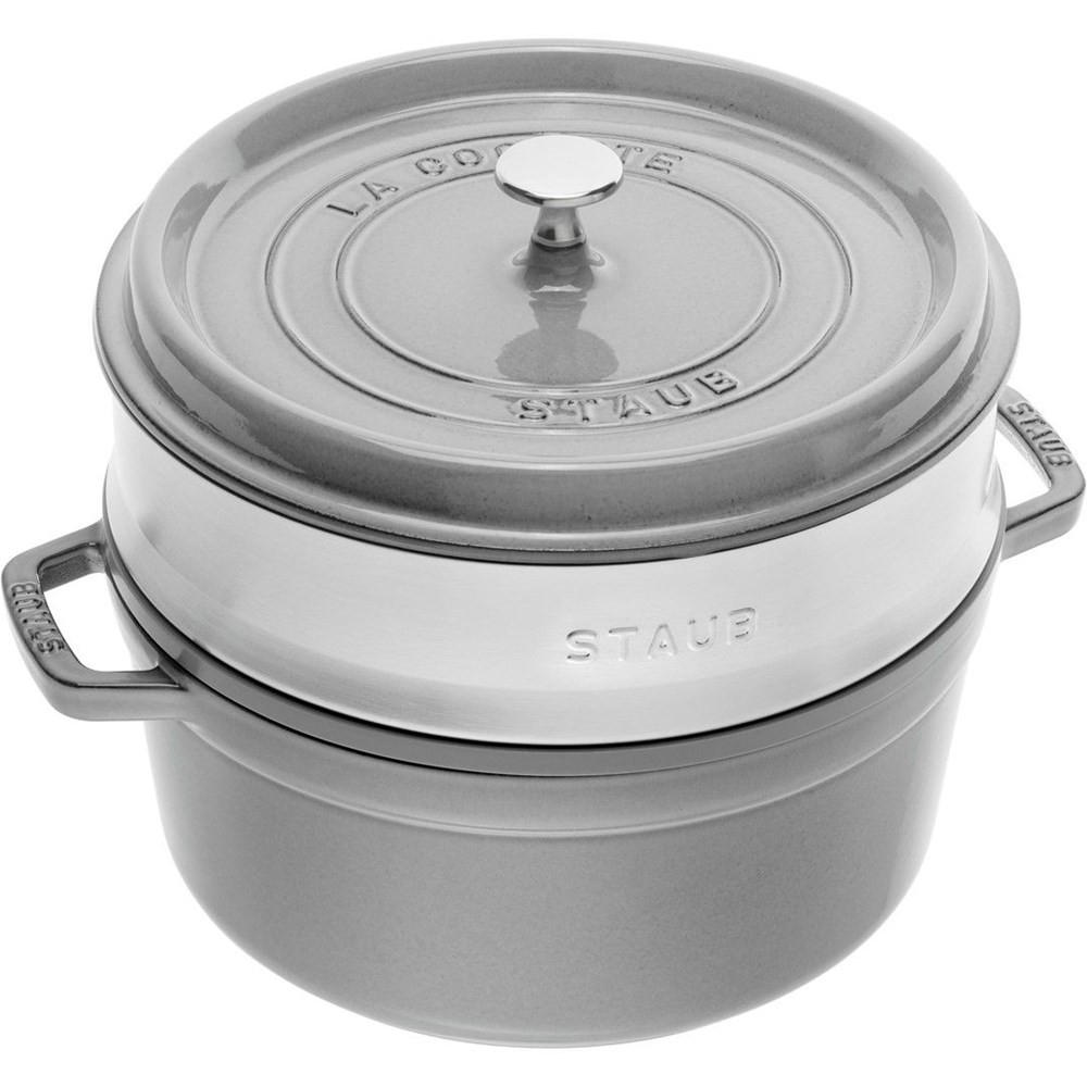 TOPF Grau 30/25/22.6 cm 405088190 - Grau, Metall (24cm) - Staub