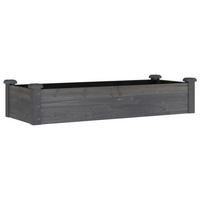 HOCHBEET mit Einsatz Grau 120x45x25 cm Massivholz Tanne - Grau, Holz (45/25/120cm) - furnicato