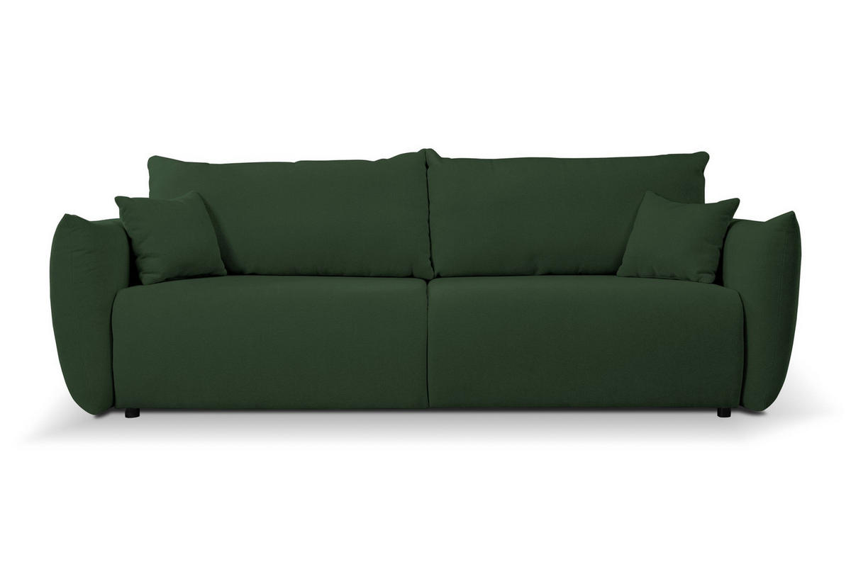 SOFA Hallora - Grün (Melody 08) - Grün, Holzwerkstoff (240/88/108cm) - Möblo