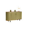 SIDEBOARD MARIA Grün Kunstleder - Schwarz/Grün, Stein/Metall (150/76/40cm) - KAWOLA