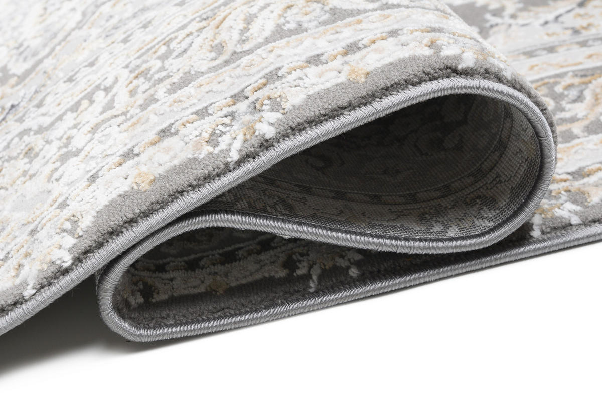 TEPPICH HERA Grau Creme 80/150 cm - Creme/Grau, Textil (80/150cm) - Tapiso