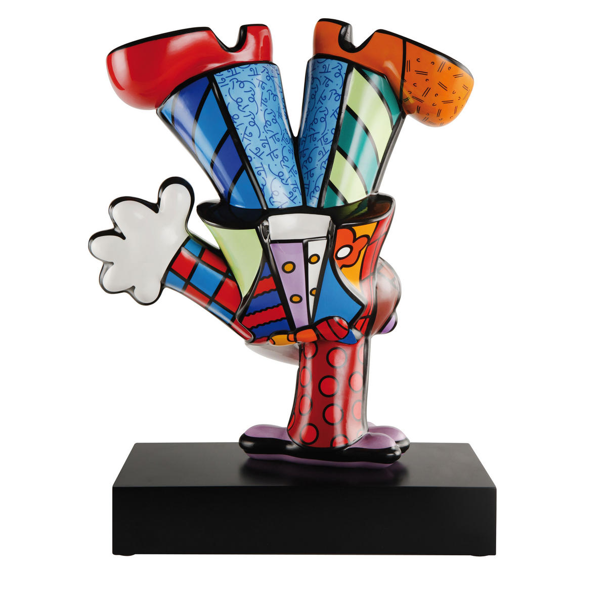 DEKOFIGUR Romero Britto Dancing Boy, Porzellan, Bunt, Limited Edition - Multicolor, Keramik (17.5/47.5/35.5cm) - Goebel