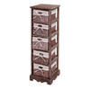 KOMMODE MIT 5 KORBSCHUBLADEN Braun - Braun, Holz (25/90/28cm) - MCW