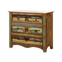 KOMMODE Altholz 100x42x88 mehrfarbig lackiert NATURE OF SPIRIT #49 - Multicolor, Holz (100/88/42cm) - Massivmoebel24