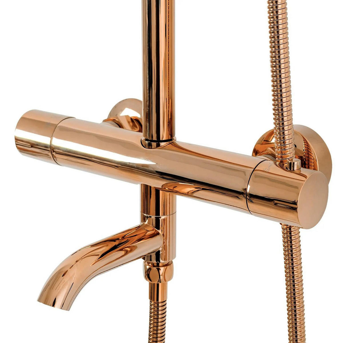DUSCHGARNITUR Mit Thermostat Rea Lungo Copper - Kupferfarben, Metall (26.5/117/34.5cm) - REA