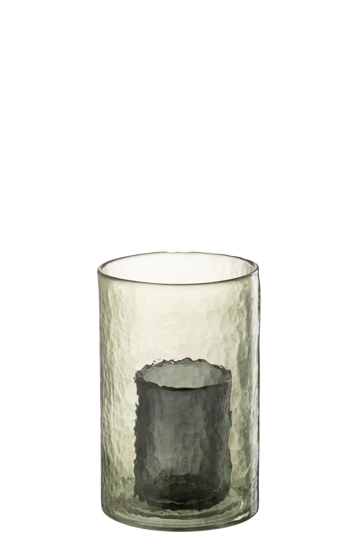 KERZENHALTER DUBBEL - Glas - Grün - S - Grün, Glas (12.5/20.5cm) - J-Line
