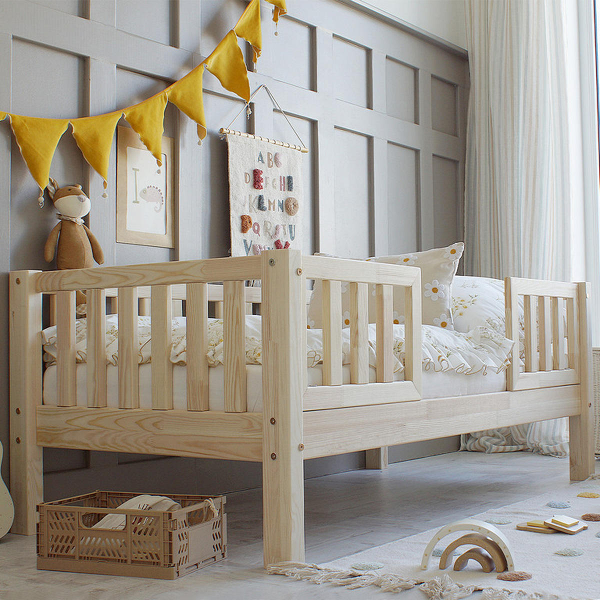 POSTEL 90/190 Agnès Přírodní dřevo - hnědá, dřevo (90/190cm) - Petits-meubles