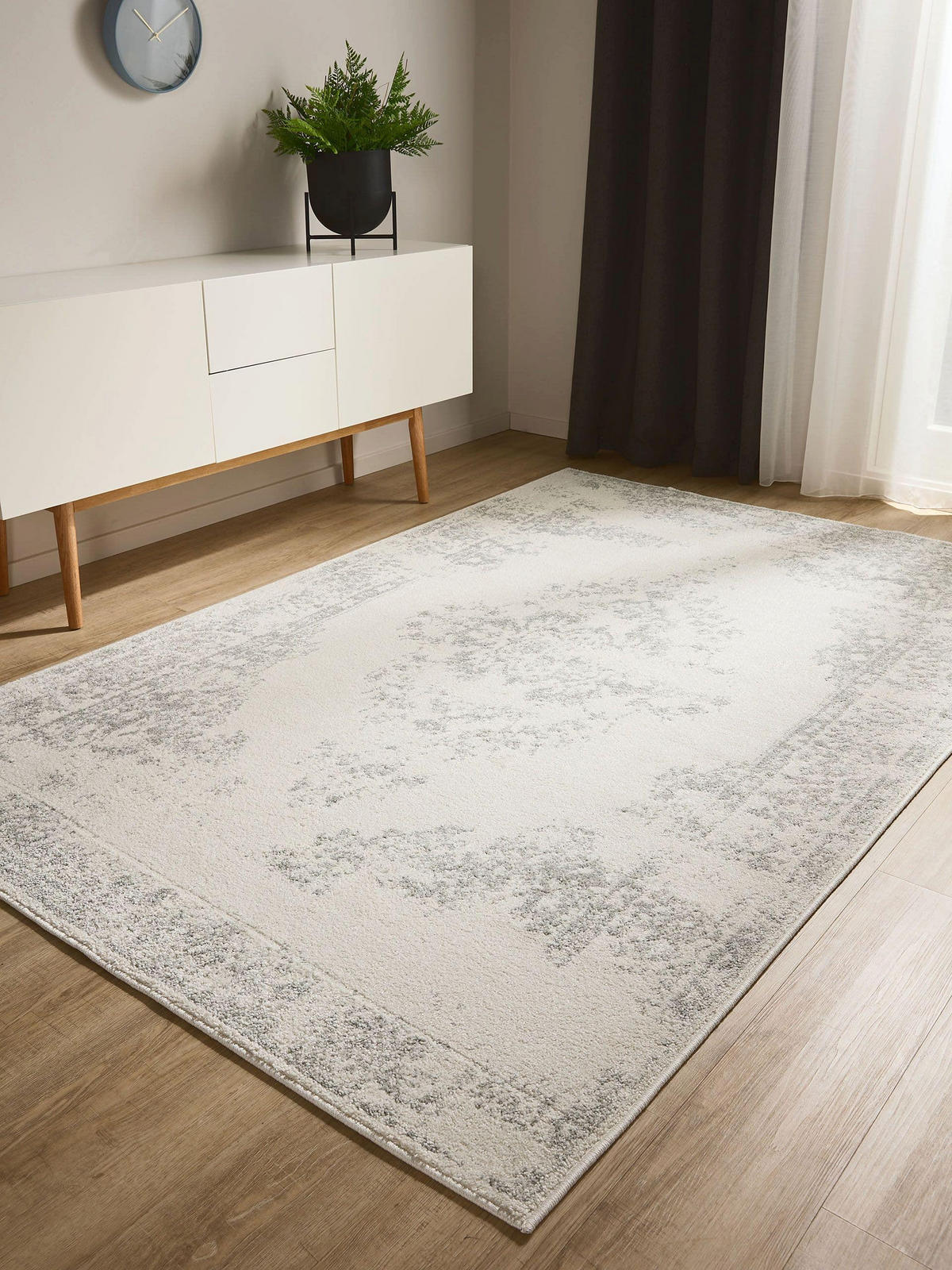 VINTAGE-TEPPICH Sia 200/300 cm - Taupe/Creme, Kunststoff (200/300cm) - benuta