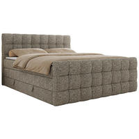 BOXSPRINGBETT ALTIVO KING DUO 180/200 - Grau Strukture - H4 - Grau, Textil (180/200cm) - MKS