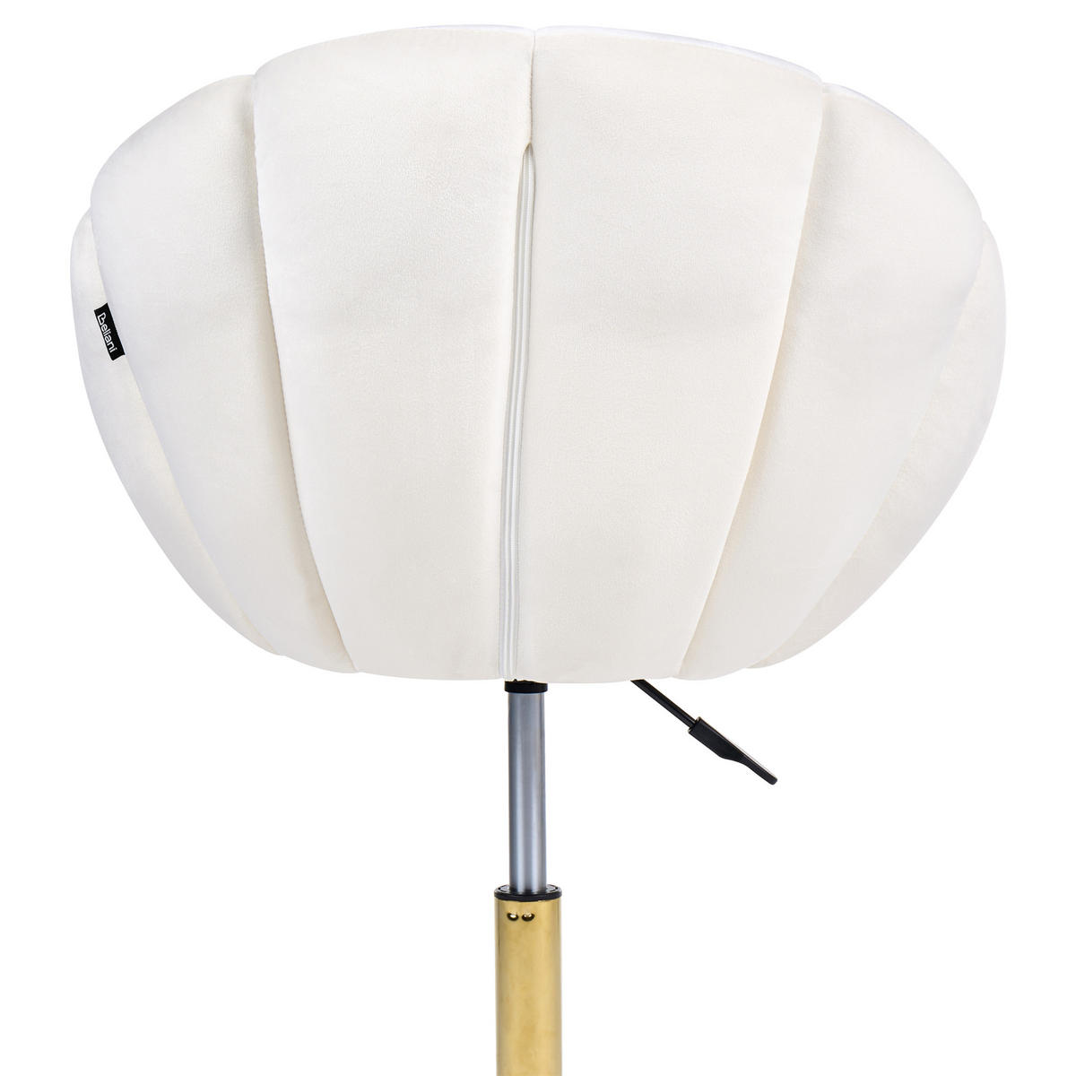 KANCELÁŘSKÁ ŽIDLE Sametová látka Krémově bílá Annabelle - krémová, textil (66/81/39cm) - Beliani