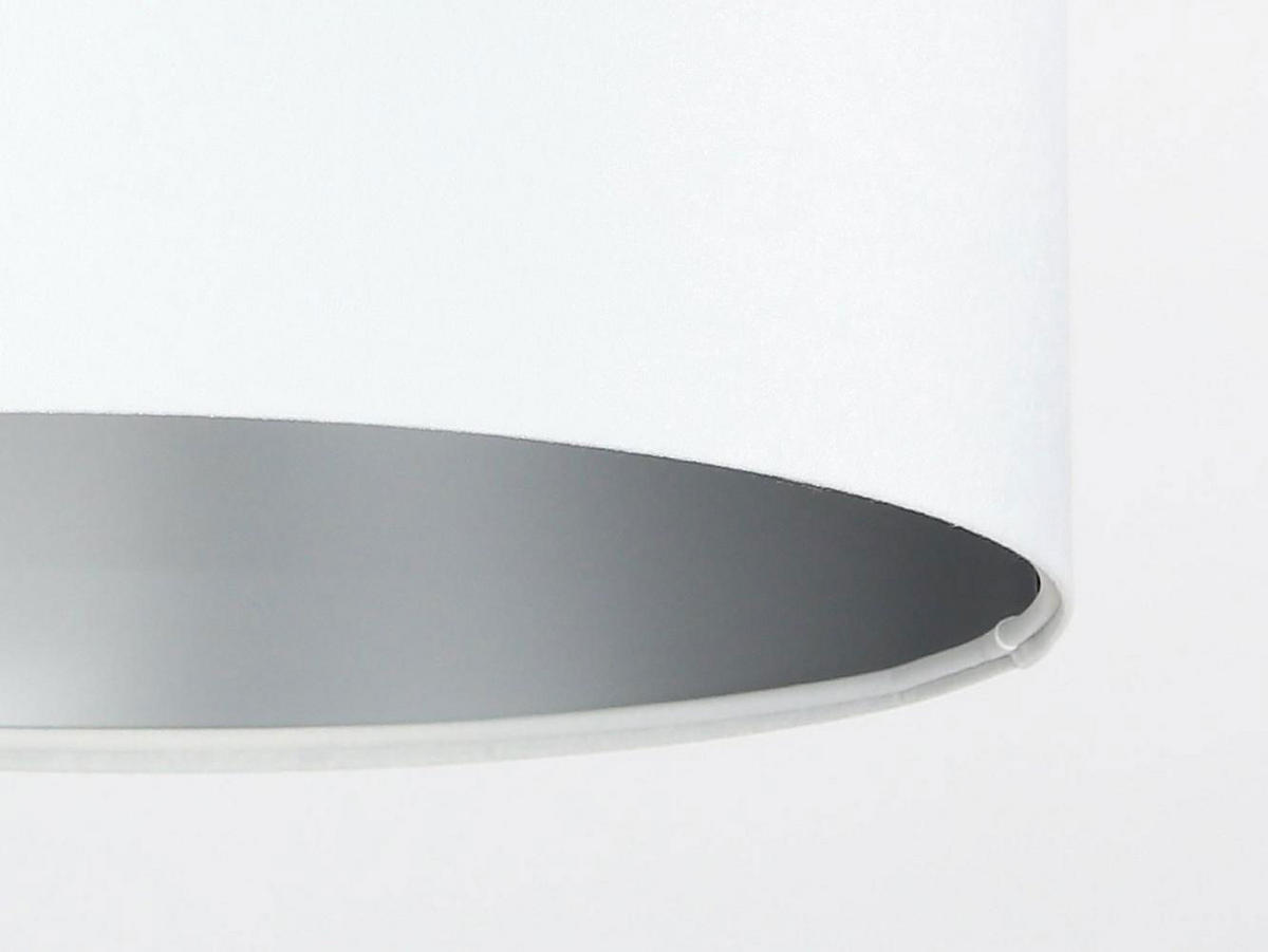 HÄNGELEUCHTE Silber 40/20 cm - Silberfarben/Weiß, Kunststoff (40/0.6/20cm) - ONZENO
