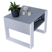 COUCHTISCH Karo65 65/45/53,6 - Weiß/Grau, Holzwerkstoff (53/65/45cm) - RAUMHIRSCH FURNITURE