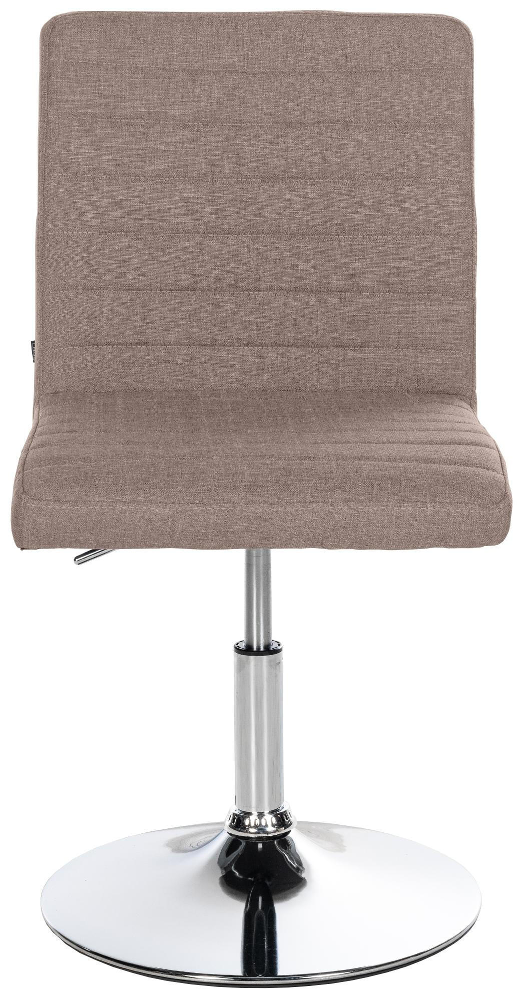 DREHSTUHL 2er Set Stoff taupe - Taupe/Chromfarben, Textil/Metall (44/81/60cm) - CLP