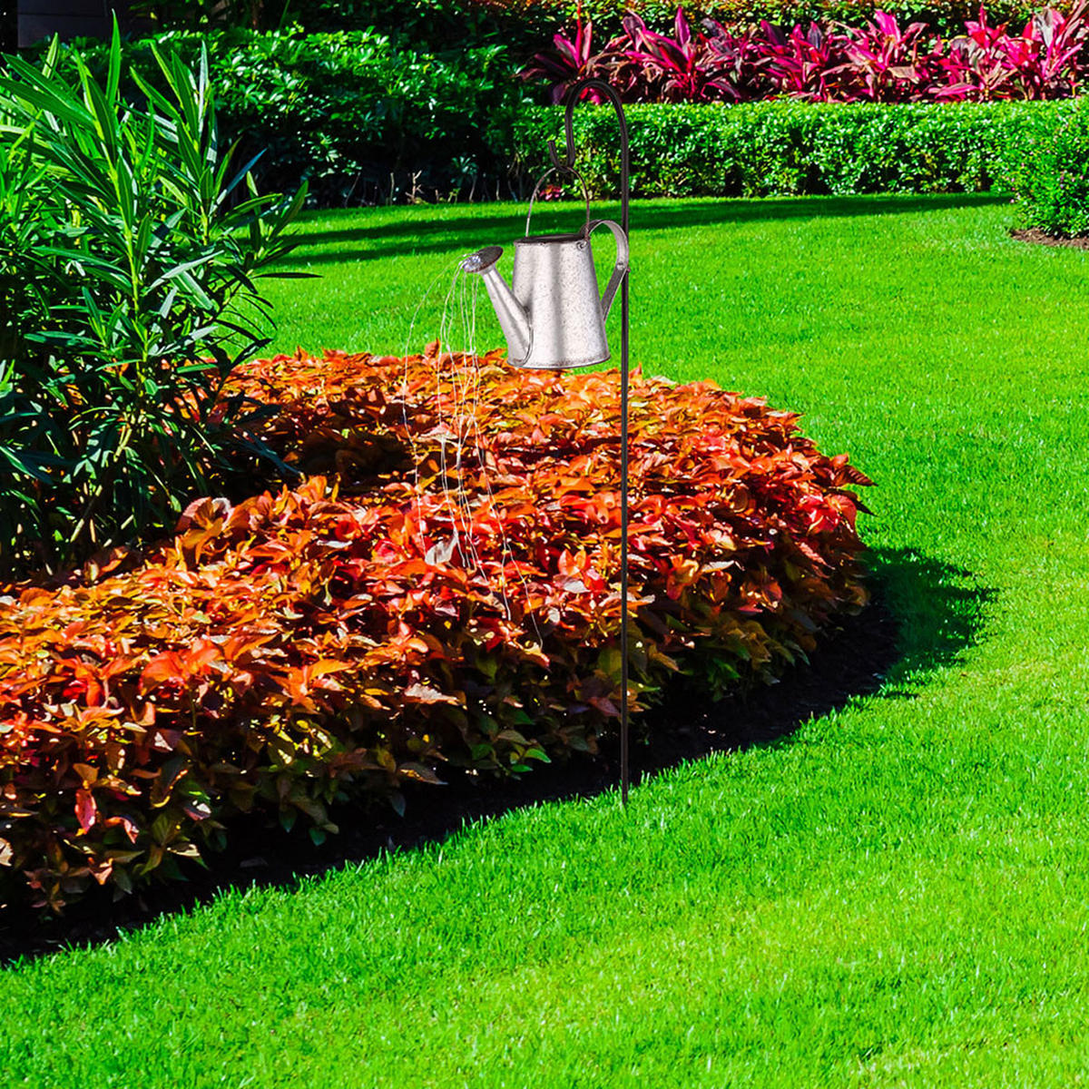 LED AUSSENLEUCHTE Gießkanne Silber - Silberfarben, Metall (38/20.5/130cm)
