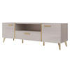 TV-LOWBOARD Picru 150 2D1SZ - Kaschmir/Goldfarben, Holzwerkstoff/Kunststoff (154/47/38cm) - MIRJAN24