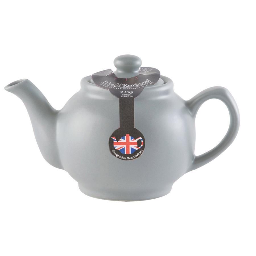 TEEKANNE 450 ml Steingut matt grau, für 2 Tassen - Grau, Keramik (0.36L) - Price & Kensington