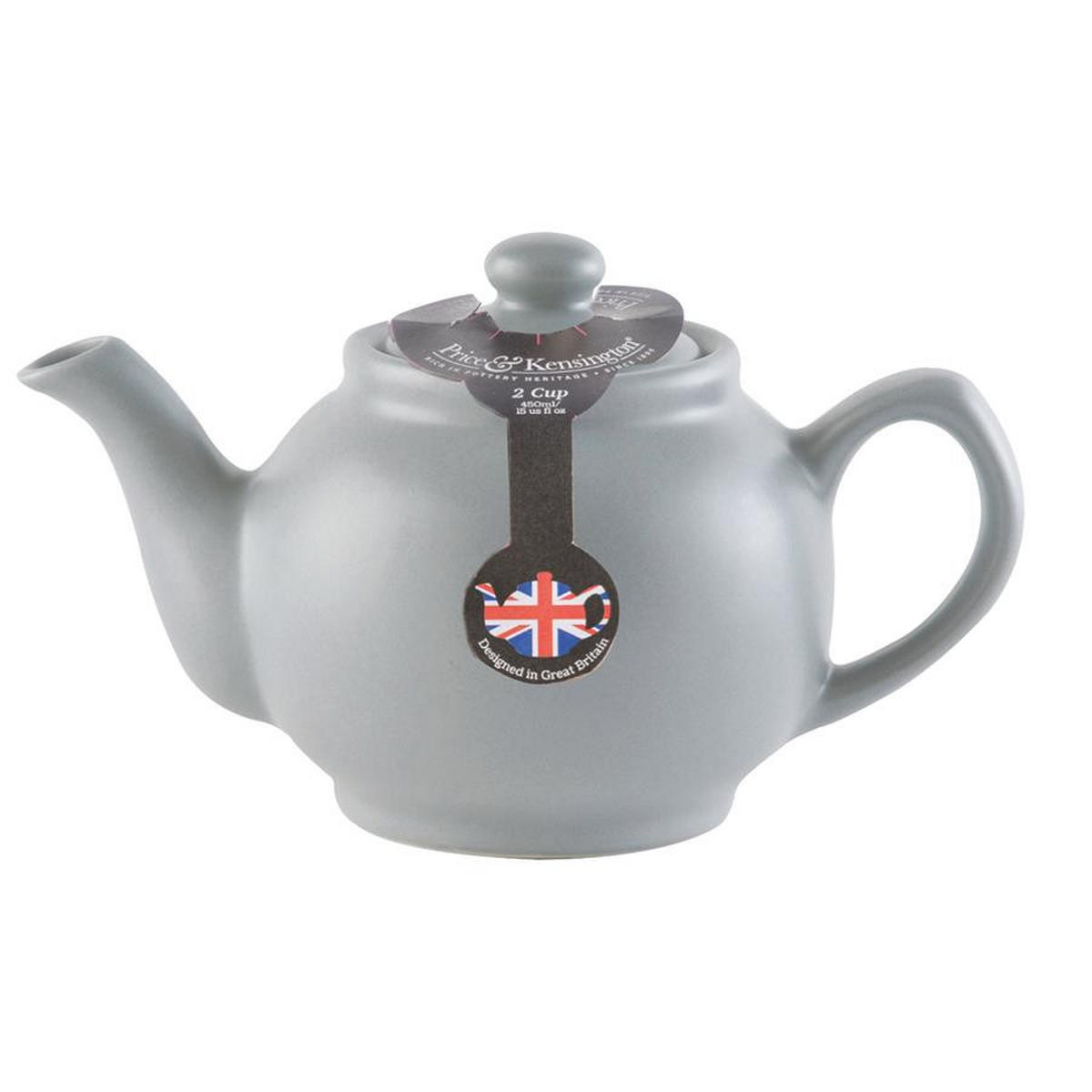 TEEKANNE 450 ml Steingut matt grau, für 2 Tassen - Grau, Keramik (0.36L) - Price & Kensington