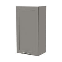 HÄNGESCHRANK Oslo W4/50 Weiß / Dust Grey Matt 50 / 32,5 / 96cm - Weiß/Grau, Holz/Holzwerkstoff (50/96/32.5cm) - Feldmann-Wohnen