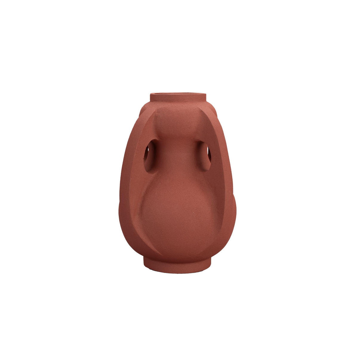 VASE Thiago M Terra/ Rot - Rot, Metall (30cm) - Dutchbone