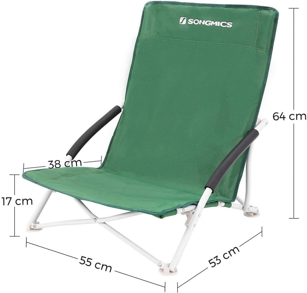 CAMPINGSTUHL Sandy - Grün, Metall (53/64/56cm) - SONGMICS