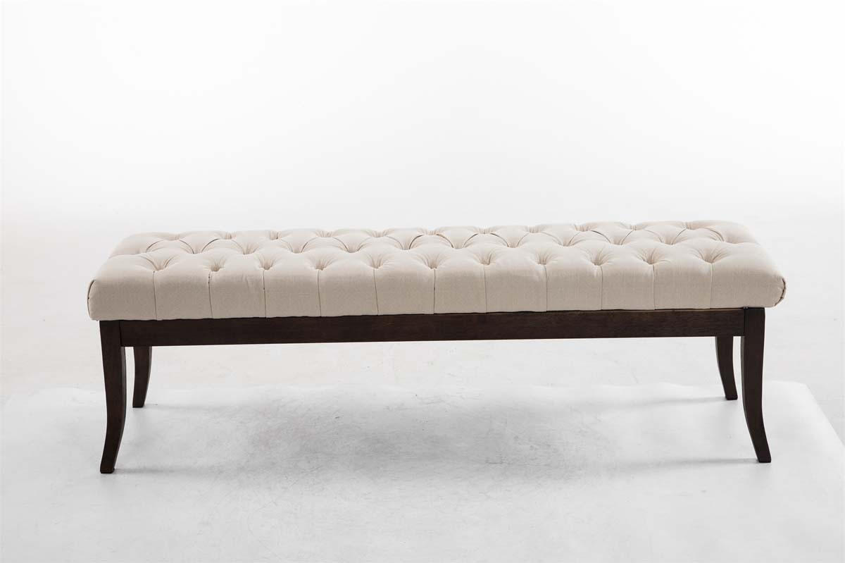 SITZBANK Cannes Stoff Creme Dunkelbraun - Creme, Textil (150/46/38cm) - DELUKE