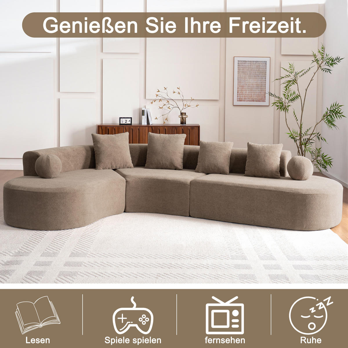 L-FÖRMIGES ECKSOFA Schwarz 252,5/163/65 cm 4-Sitzer Modular mit Memory Foam - Schwarz, Kunststoff (252.5/163cm) - PANGIVO