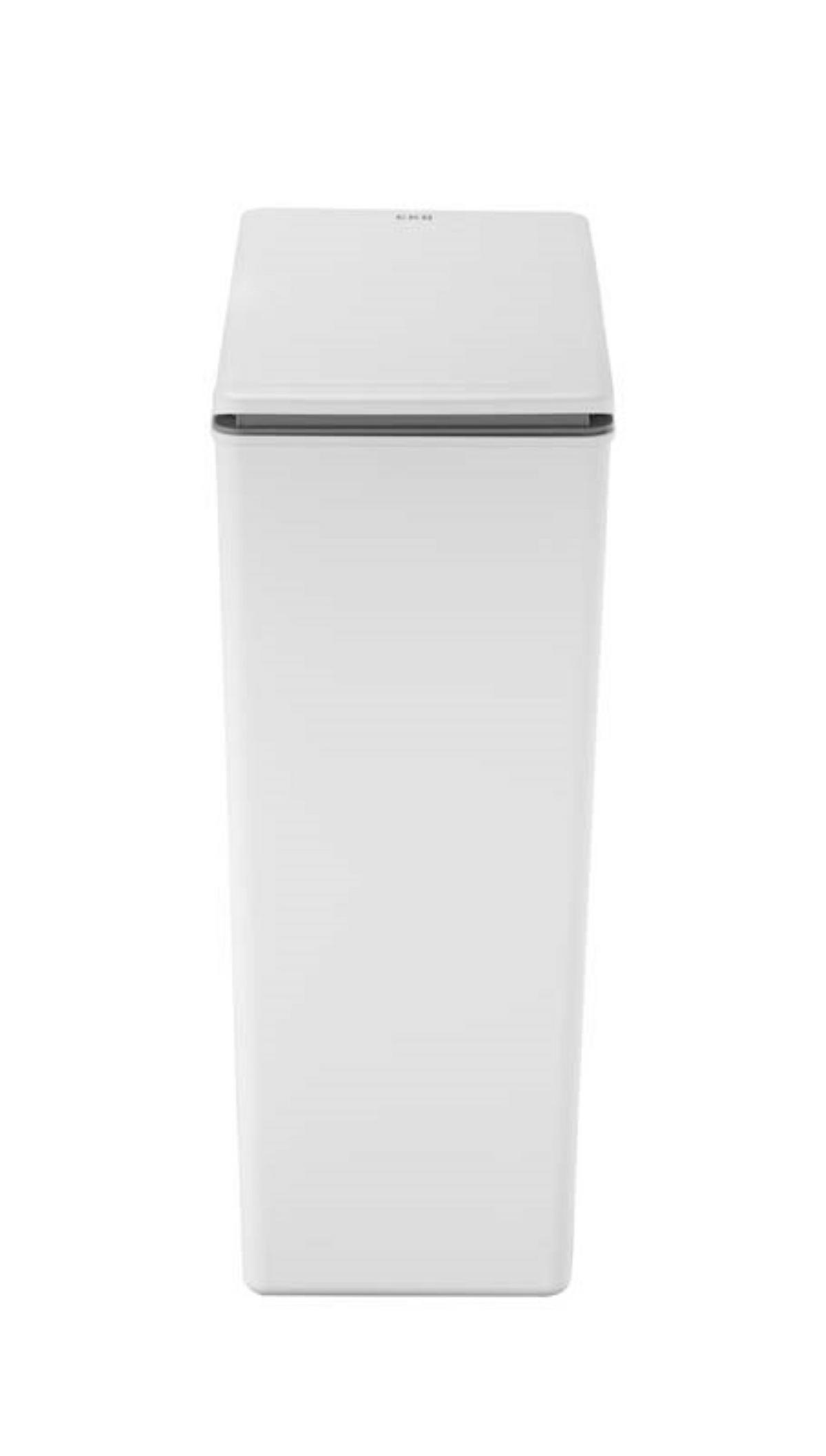 MÜLLEIMER Modern Mit Touch Bar Deckel 40 Liter Weiß - Weiß, Metall (24.5/63/37cm) - PROREGAL