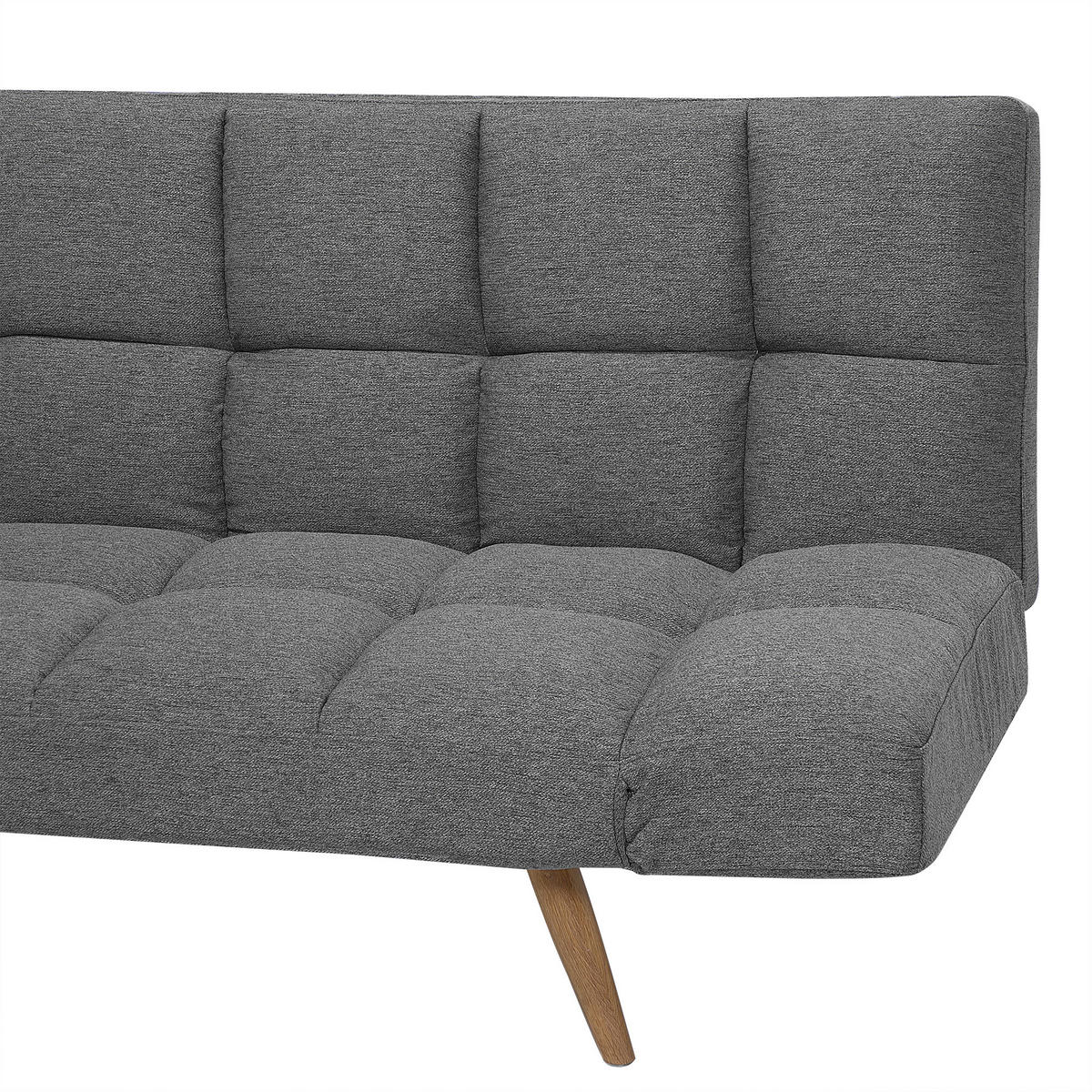 3-SITZER-SCHLAFSOFA Polsterbezug Dunkelgrau Ingaro - Dunkelgrau, Textil (182/86/79cm) - Beliani