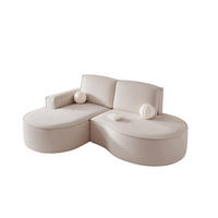 ECKSOFA Arlet In Stoff Riviera - Beige, Holzwerkstoff/Textil (277/156cm) - Fun Möbel