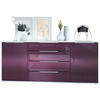 SIDEBOARD Porto Brombeer Hochglanz - Brombeere, Holzwerkstoff (166.5/72.5/35cm) - Vladon