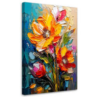 LEINWANDBILD Blumen 80x120cm - Multicolor, Textil (80/120cm) - Feeby