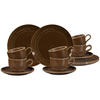 KAFFEESERVICE Terra Erdbraun 18er Set - Braun, Keramik (1/1/1cm) - Seltmann Weiden