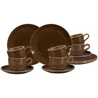 KAFFEESERVICE Terra Erdbraun 18er Set - Braun, Keramik (1/1/1cm) - Seltmann Weiden