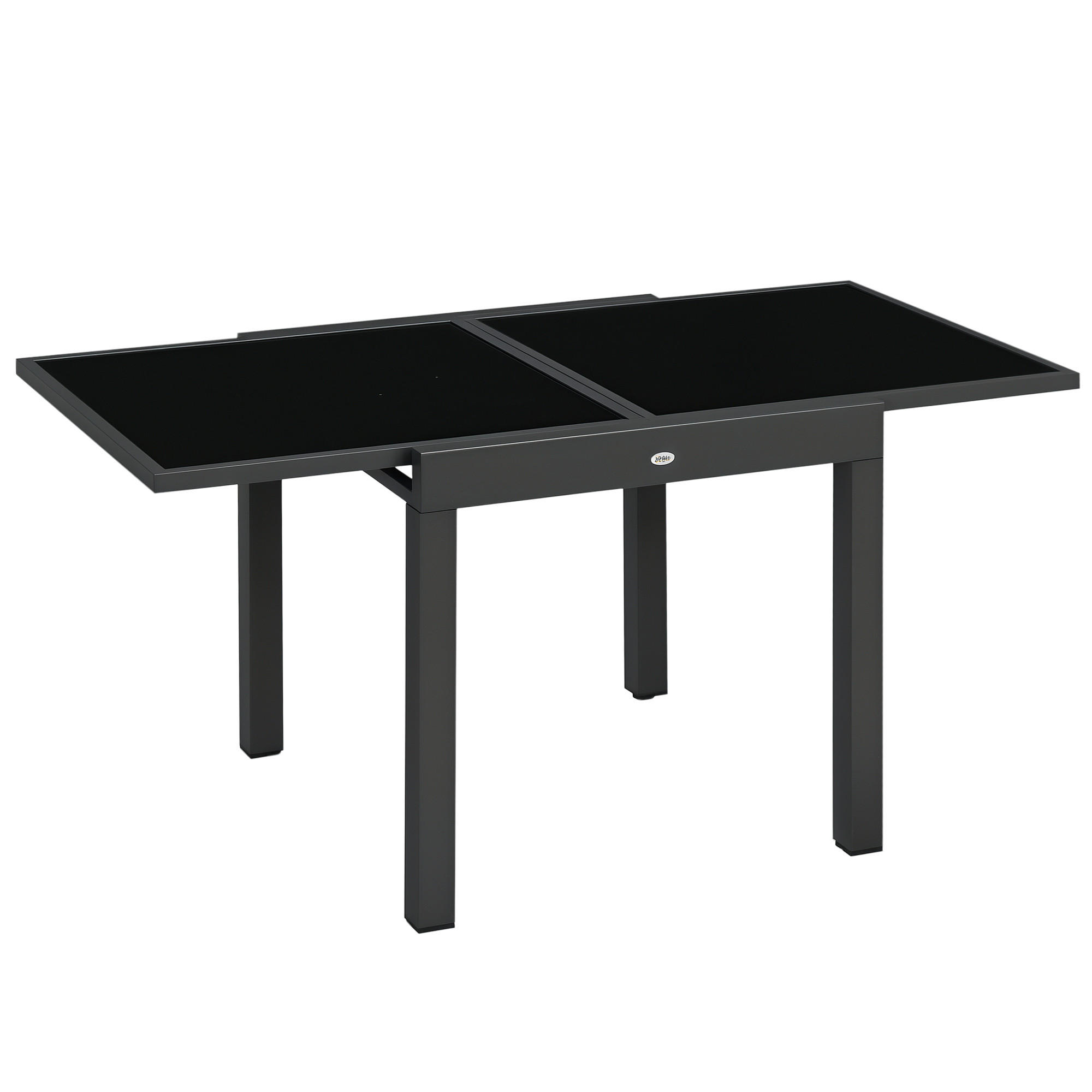GARTENTISCH DE-14089 160x80 cm, ausziehbar Dunkelgrau - Grau, Metall (160/80/75cm) - ComfortXL
