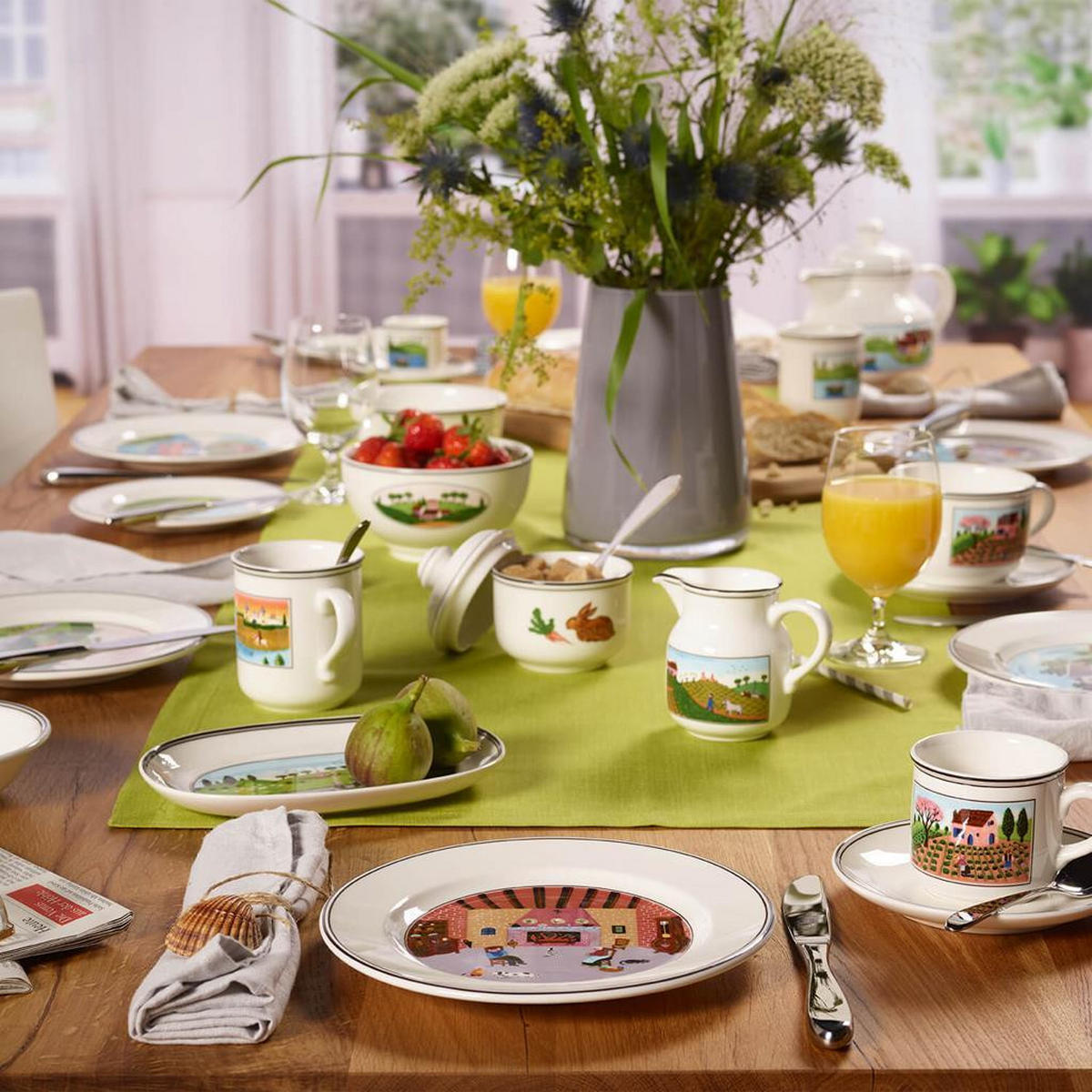 FRÜHSTÜCKSTELLER KAMIN Design Naif bunt ø 21 cm - Multicolor, Keramik (21cm) - Villeroy & Boch