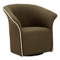 SESSEL Siena Swivel, grün, Polyester, Eisen und Sperrholz, 83,5 x 66 x 80 cm - Grün, Holzwerkstoff/Kunststoff (83.5/80/66cm) - Mauro Ferretti