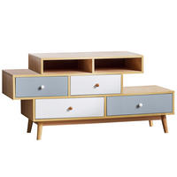 KOMMODE 4 Schubladen heller Holzfarbton Irvine - Hellbraun/Weiß, Holzwerkstoff (120/59/40cm) - Beliani