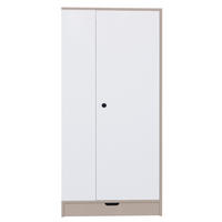 KLEIDERSCHRANK 70x40x170cm 1 Tür Einlegeböden Natur Weiß - Multicolor, Holz (70/170/40cm) - FLIEKS