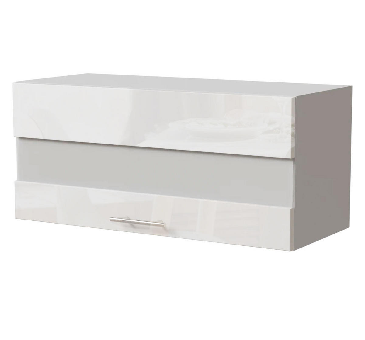 KLAPPHÄNGESCHRANK Essen W4BS/80/LAM Weiß Hochglanz / Weiß Matt 80 / 32,5 / 36cm - Weiß Hochglanz/Weiß, Holz/Holzwerkstoff (80/36/32.5cm) - Feldmann-Wohnen